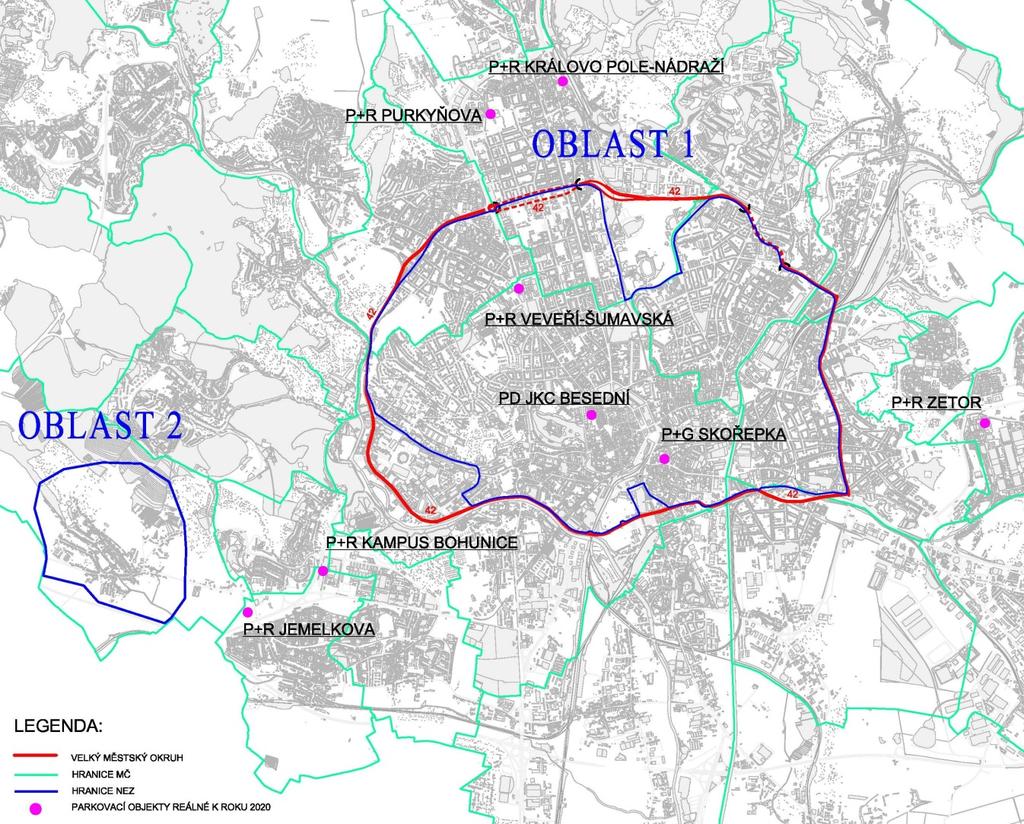 Je nutné podotknout, že město Brno bude muset urychleně řešit majetkoprávní vypořádání pozemků pro výstavbu plánovaných parkovacích domů a parkovišť P+R neboť v současné době (ke konci roku 2017)