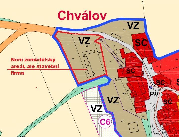 b) Zemědělský areál jedná se o stavební firmu i když ten objekt je veden jako zemědělská usedlost c)