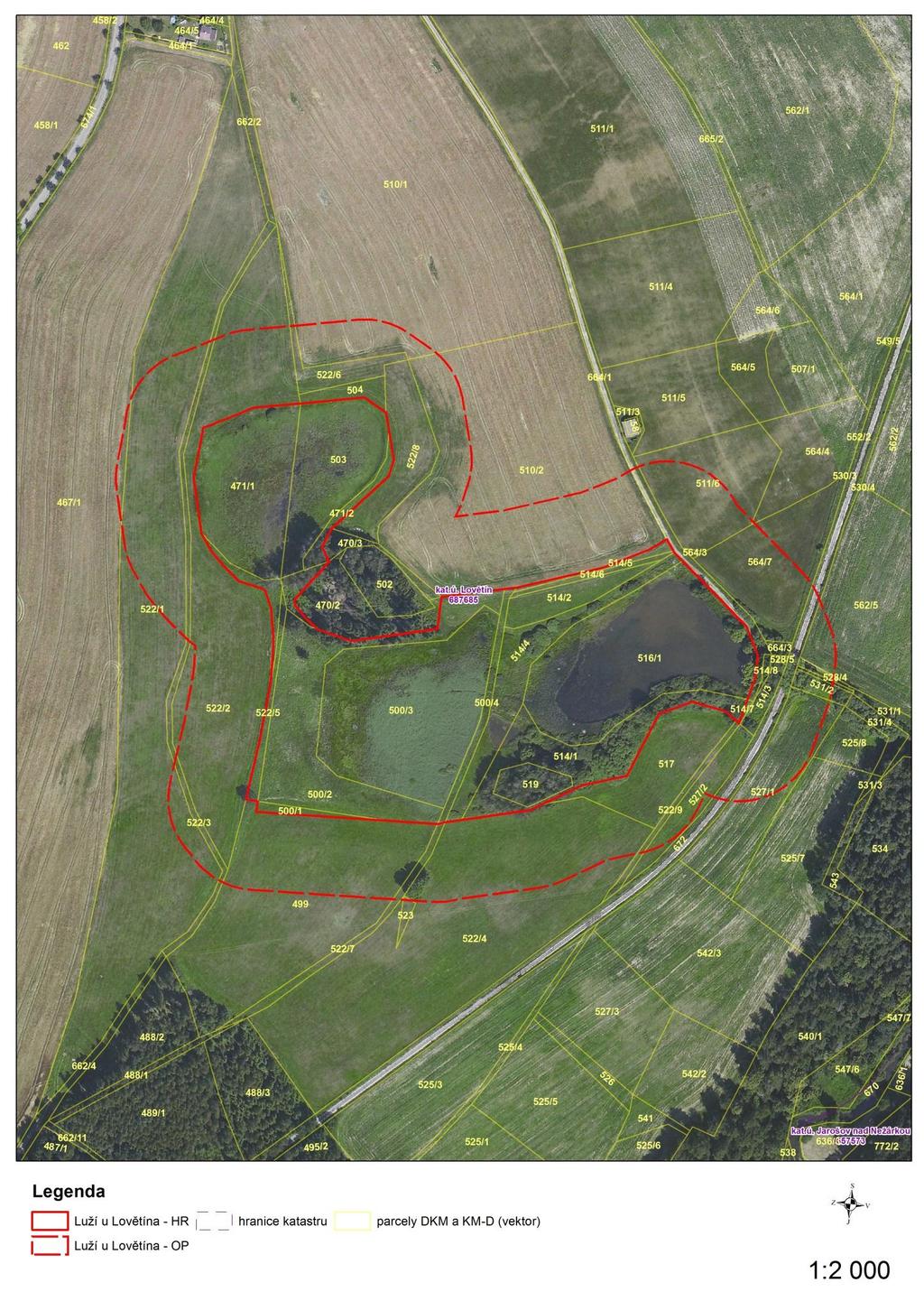 Mapa M 2: Katastrální mapa