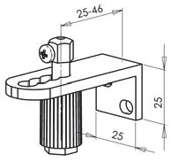 40 40 25 ƒ ƒ VENKOVNÍ ˆ Š Œ ŽALUZIE Vedení lankem Typy vodítek pro žaluzie vedené lankem š œ žÿ œ ª š ««š ª Ÿ œ ª š ««± š Ÿ 39-60 25 49-70 25 25 Vodítko lanka rohové, 83-104 mm P 031/2 (2-00136)