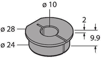 RA1-EQR24 1593019 Nerezová redukce pro hřídel Ø 20 mm RA3-EQR24 1593020 Nerezová redukce pro hřídel Ø 12 mm RA4-EQR24 1593023