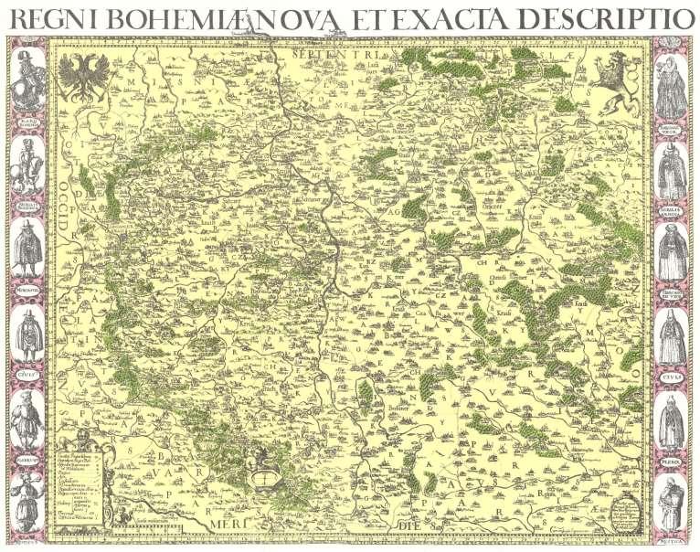 Aretinova mapa Čech - třetí vydání zdroj: http://cs.wikipedia.