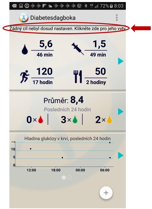 Pro nastavení cíle klikněte na hlášku pro jeho vytvoření na hlavním menu (Obr. 6) a dále na ikonu Chci nastavit nový dlouhodobý cíl (Obr. 7). Obr. 6 Obr.