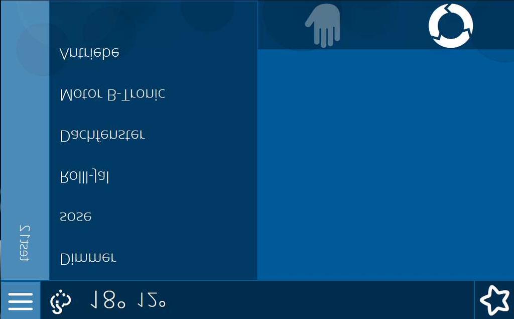 Přehled spouštěcí obrazovky 1 2 3 4 5 1. Nabídka 2. Předpověď počasí 3. Teplota ve dne 4. Teplota v noci 5. Tlačítko pro vytvoření oblíbených položek Připojení k síti 1.