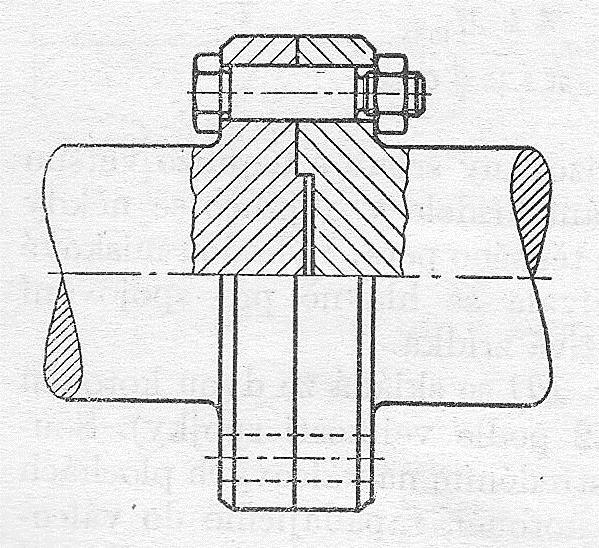 4... Přírubová spojka Tato spojka zaručuje pevné a bezpečné spojení hřídelí. Používá se pro přenos velkých výkonů za současného působení axiálních sil nebo pro rázové zatížení.