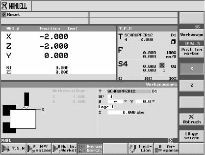 8 11/2006 Práce s osou B 8.5 Měření nástroje 8 8.5 Měření nástroje Jestliže potřebujete zjistit rozměry nástroje, musí být zadáno i nasměrování nástroje, tzn. úhel β.