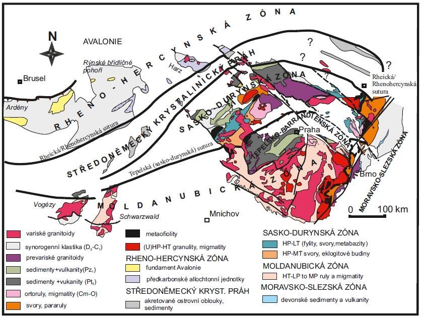 břemeno. Jejich stáří se pohybuje kolem 340 Ma (Matte et al., 1990; Holub et al., 1997; Janoušek, Holub, 2007).