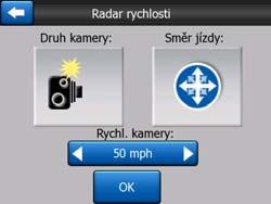 4.9.3 Zkontrolovaný rychlostní limit Další informací je limit omezení rychlosti sledovaný pevnou a integrovanou kamerou a kamerou, která měří v úsecích.