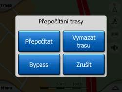 5.1.5.1 Automaticky Trasa se přepočítá automaticky po několika vteřinách, co ji opustíte. 5.1.5.2 Ptát se Aplikace igo od vás může při každém odklonění od plánované trasy žádat rozhodnutí, jak se zachovat.