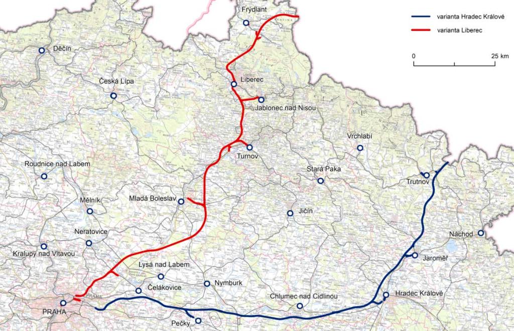 Obrázek 7: VRT Praha Wrocław (zdroj: archiv SŽDC) Pilotní úseky VRT Velkou příležitostí je výstavba pilotních úseků jako základ budoucí sítě VRT České republiky.