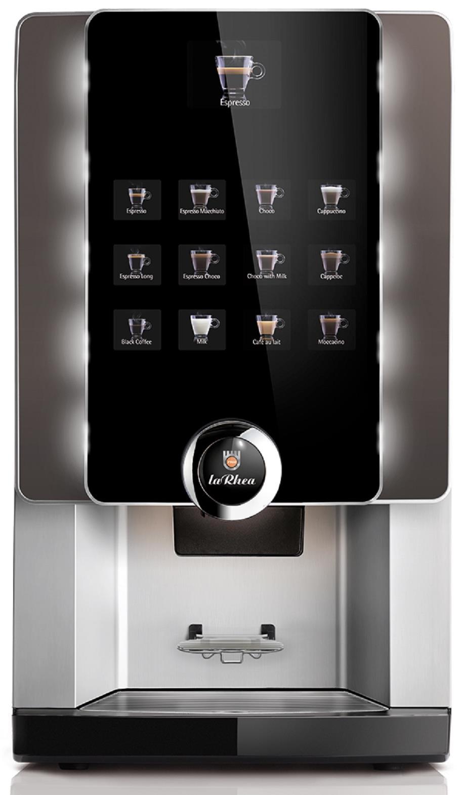 la RHEA V+ ec - ESPRESSO moderní automat s dotykovým ovládáním umístitelný na pracovní plochu možnost napojení na vodní čerpadlo s barelem rychlá příprava instantních nápojů CENA 72.