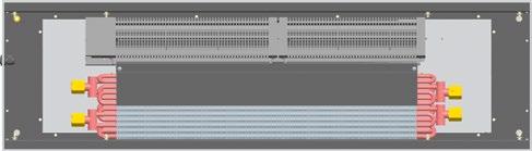 Podlahový konvektor s ventilátorem pro topení a chlazení KORAFLEX FW 13/34 slouží k vytápění a chlazení místností vysoký tepelný a chladicí výkon pro čtyřtrubkové systémy nerezová vanička pro odvod