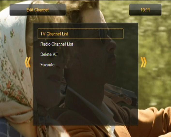 16. Editace kanálů 16.1 Seznam TV kanálů V tomto menu můžete editovat seznam televizních kanálů. Editaci provádíte pomocí barevných tlačítek na dálkovém ovladači.