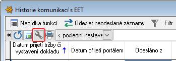 tabulce jsou zařazeny nejdůležitější sloupce. Ostatní je možné přidat dle potřeby po kliknutí na ikonku klíče (Nastavení seznamu záznamů) v horní části okna. 1.