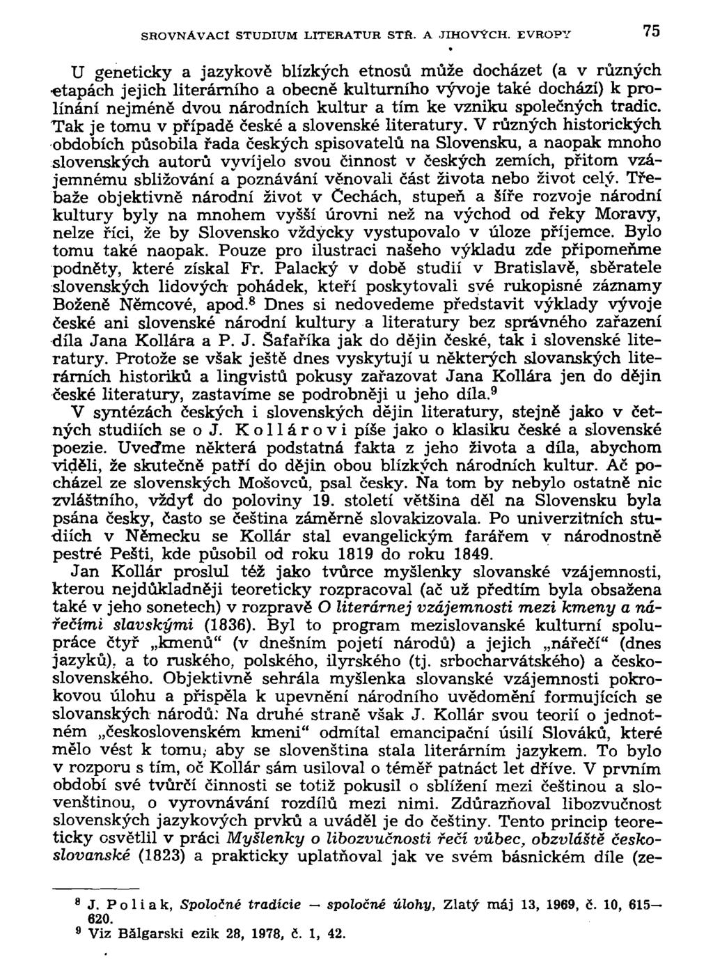 SROVNÁVACÍ STUDIUM LITERATUR STR. A JIHOVÝCH.