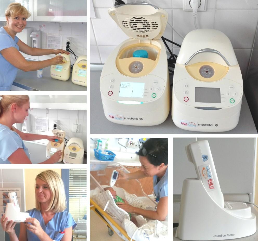 Také neonatologickému oddělení FN Brno zakoupil Nadační fond FAnn dětem přístroj bilirubinometr a také dvě ohřívačky mateřského mléka.