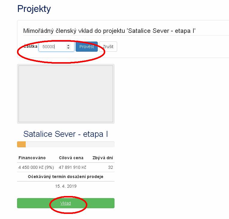 V našem případě například Satalice I developerský projekt. Dle podrobností v prospektu je to projekt do září 2018 s odhadovaným výnosem 14-17%.