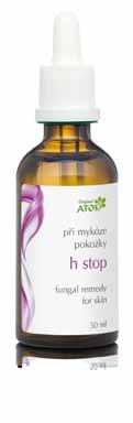 sójový a jojobový, vitamin E, éterické oleje tymián, hřebíček, tea tree, túje, smrk a borovice Balení: 20 ml, 50 ml, 100 ml B2066 / 20 ml / 138 Kč Přírodní deodorant na nohy s výrazné