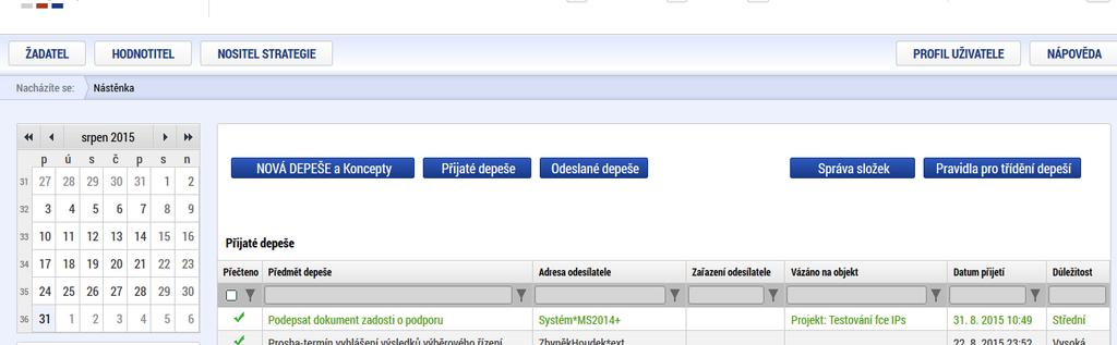 6. PODPIS A PODÁNÍ ŽÁDOSTI O PODPORU Podrobné informace o práci s certifikáty jsou obsaženy také v příručce Principy práce s certifikáty v aplikaci MS 2014+ a v příručce Předcházení problémů s