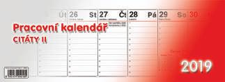 Praktický kalendář OFFICE / S62-19-B české týdenní sloupcové kalendárium s daňovými povinnostmi a citáty,