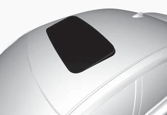 03 Prostředí řidiče Elektricky ovládané střešní okno* Všeobecné informace Ovládací prvky střešního okna se nacházejí ve stropním panelu.