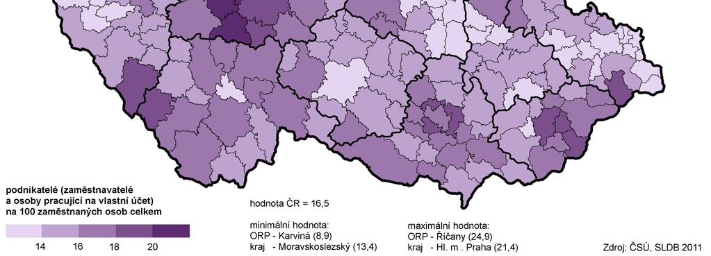 4.4. Zaměstnaní podle postavení v zaměstnání a hlavních tříd zaměstnání Nejvíce lidí pracuje jako zaměstnanci. Na celkové zaměstnanosti v Karlovarském kraji se podílí ženy 46,7 %.