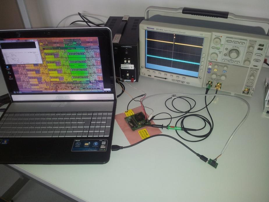 Obr. 7 Zapojení experimentálního pracoviště V programu matlab byl vytvořen skript pro komunikaci s mikrokontrolerem.