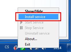 6. Na ikonu klikněte pravým tlačítkem myši a ze zobrazeného menu vyberte možnost 'Install