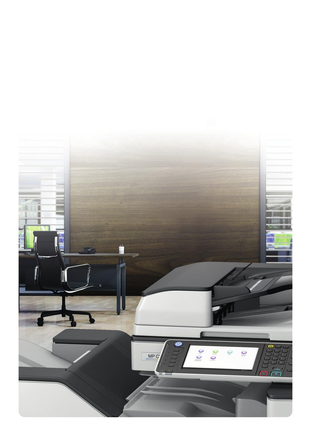 Vytvořte hyperefektivní pracoviště Zvyšte produktivitu svého pracoviště za pomocí výkonné barevné multifunkční kopírky Nashuatec MP C3003 / MP C3503.