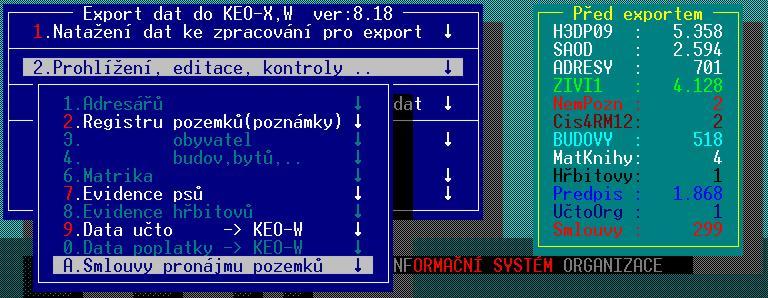 I. 1. Natažení adresáře a uživatelů z KEO-X nejdříve musíte zadat parametry, kde je systém KEO-X nainstalován, jak je zobrazeno v příkladu na obr. 2. Obr.