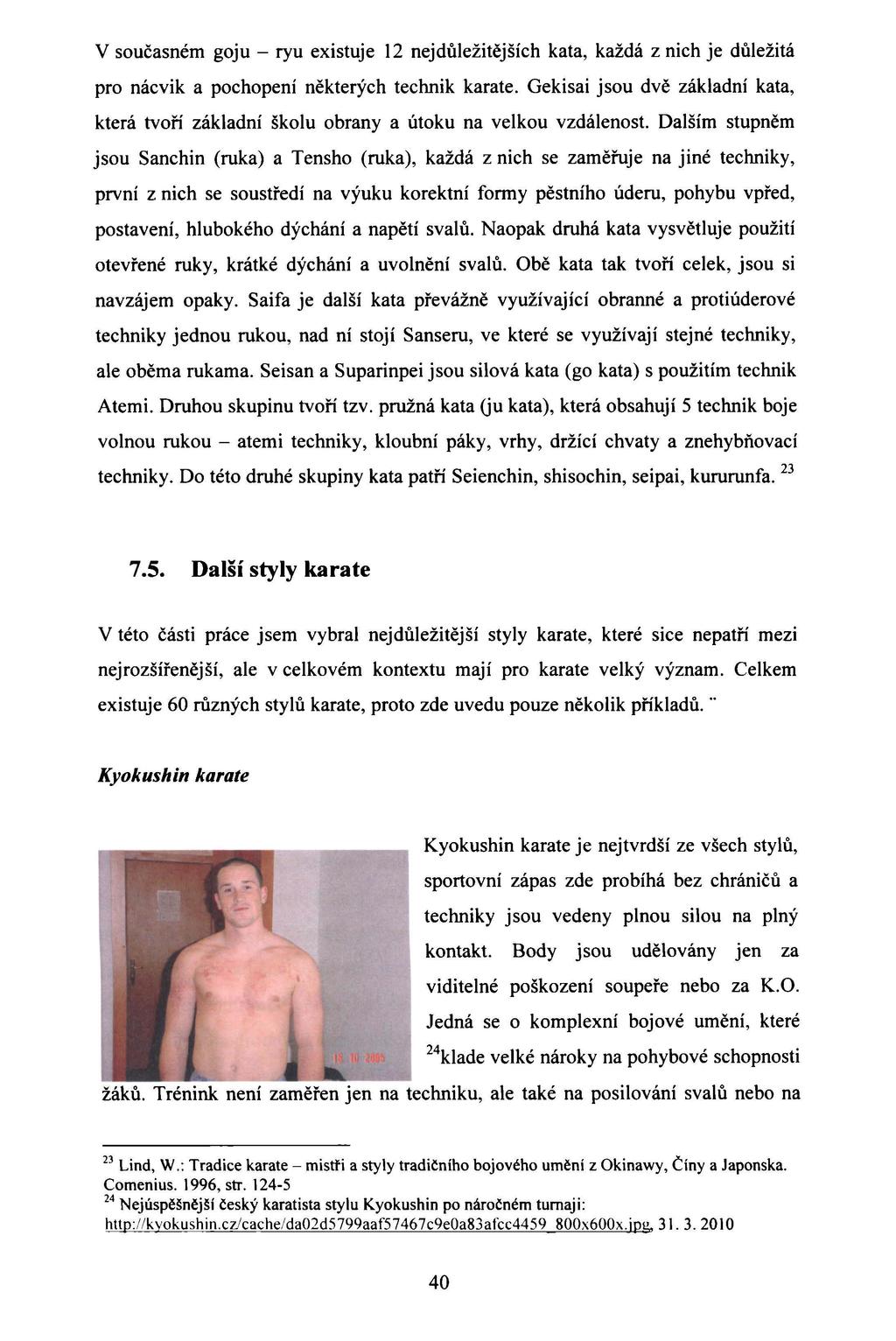 V současném goju - ryu existuje 12 nejdůležitějších kata, každá z nich je důležitá pro nácvik a pochopení některých technik karate.
