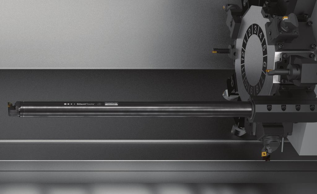 Obráběcím strojům přizpůsobené, technicky vyspělé vyvrtávací tyče Silent Tools Společnost Sandvik Coromant má ve své nabídce obráběcím strojům přizpůsobené