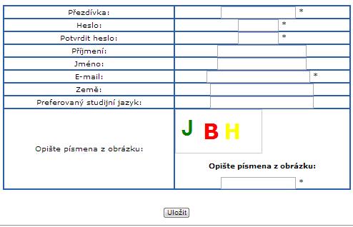 první přihlášení uživatele do E-Learningu.