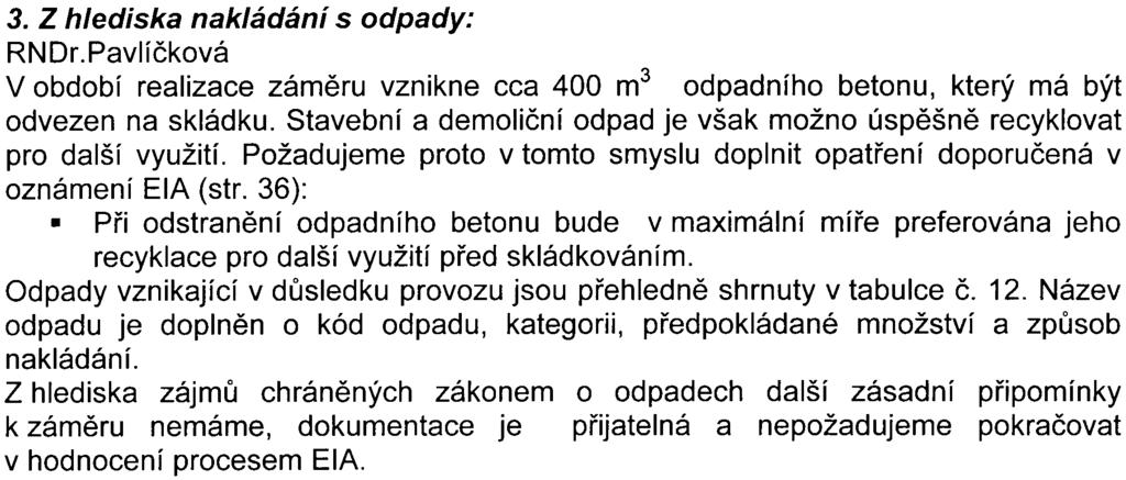 HLAVNi MÌSTO PRAHA MAGISTRA T HLA VNiHO MÌST A PRAH) ODBOR ŽIVOTNiHO PROSTØEDi MHMP-OZP odd. posuzování vlivù na ŽP - zde - Váš dopis zn. È.j. M H M P-178075/2003/00 1 /OZP NI Vyøizuje/linka Datum 15.