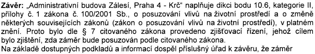 Napojení navrhovaného objektu je provedeno na stávající areálovou komunikaci v místì, kde se napojuje stávající parkovištì. Odbor dopravy a silnièního provozu mìstské èásti Praha 4 stanoviskem zn.