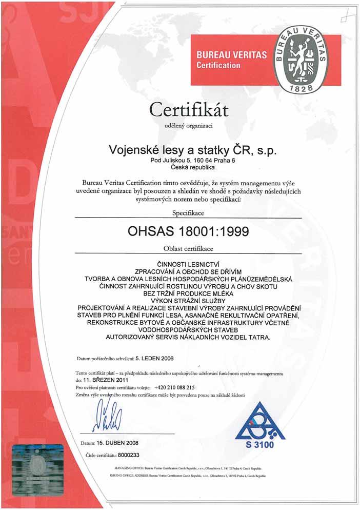 VOJENSKÉ LESY A STATKY ČR, s. p.