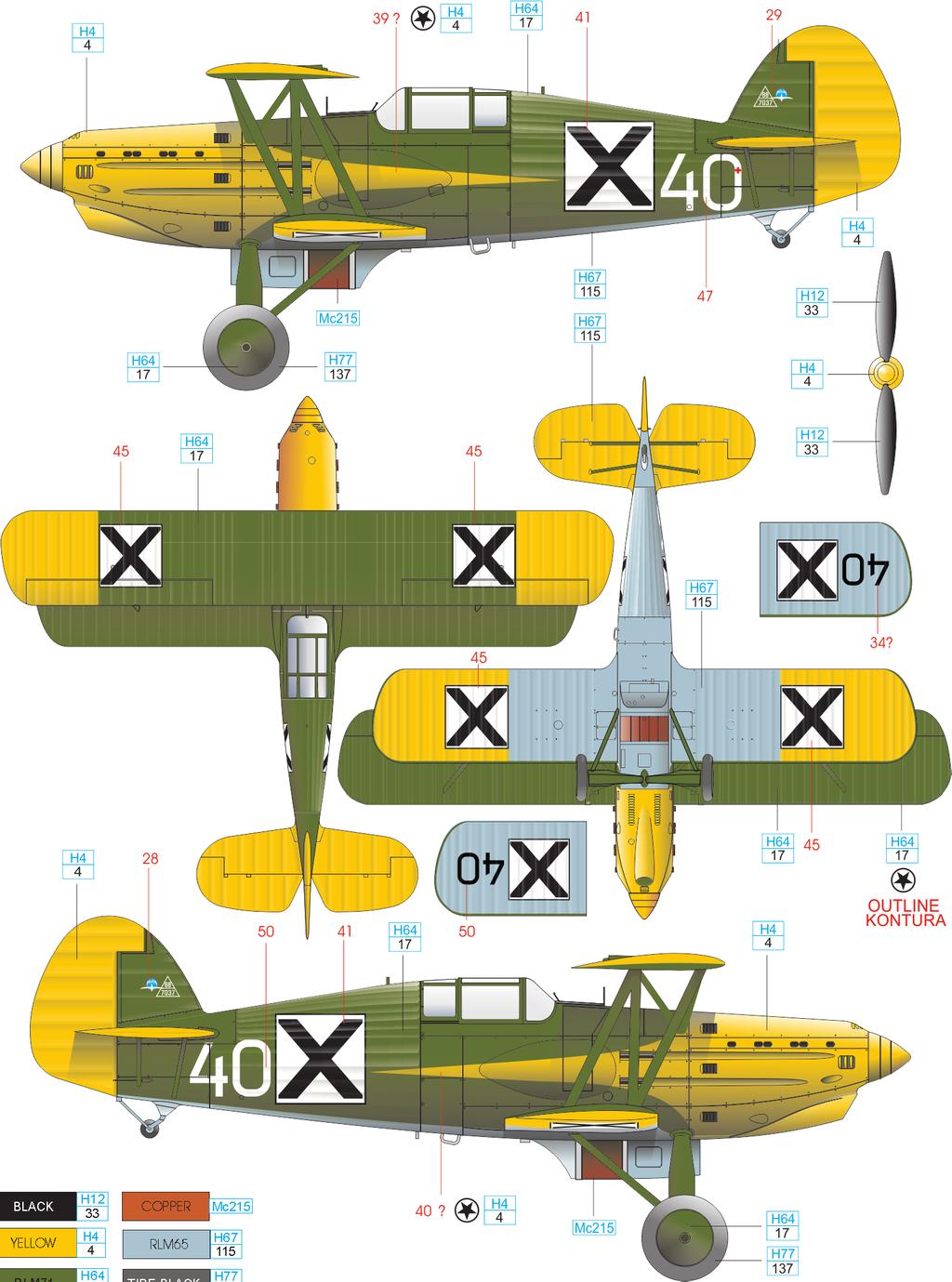 C Avia B.534 4. série, 6. stíhací letka (Jato), letiště Karlovo, 1941-1942 Tento stroj bulharského letectva havaroval 14. Srpna 1942 během cvičení 6. pluku na polním letišti Daskal Atanasovo.