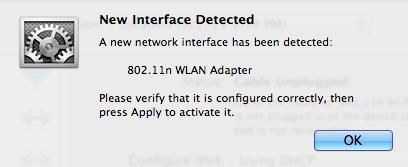 Pokud se aplikace neotevře, můžete ji spustit z Applications menu ve vašem Macu. 13. Jděte na System Preferences Network a vyskakovací okno ukáže, že bylo detekováno nové zařízení.
