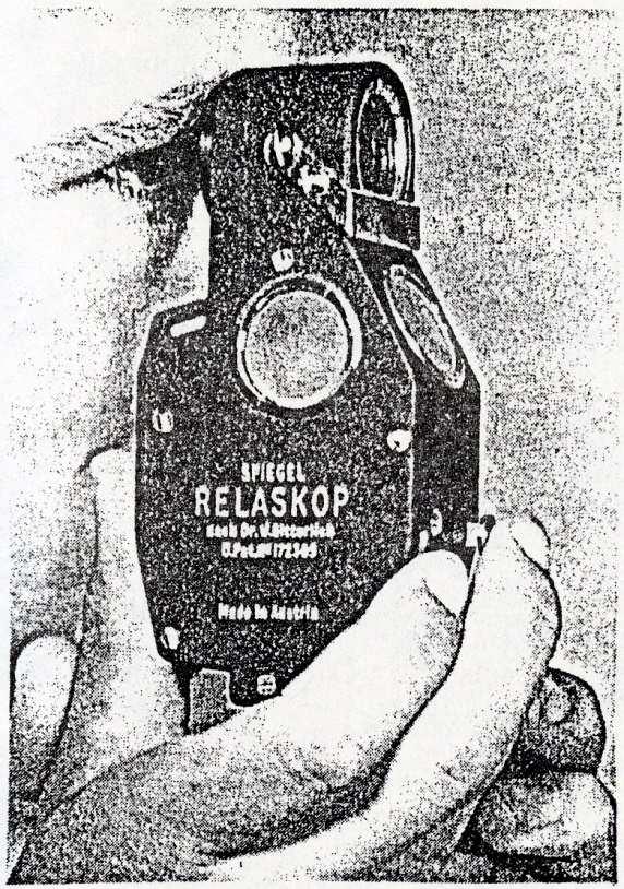 2.4.3 Zrcadlový relaskop Zrcadlový relaskop byl sestrojený W. Bitterlichem v roce 1950. Jeho předchůdce byl tzv.