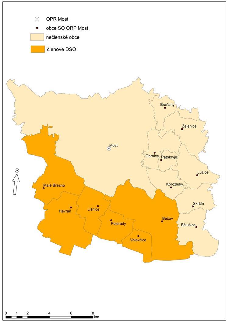 Obce v území ORP zapojené do DSO 1.