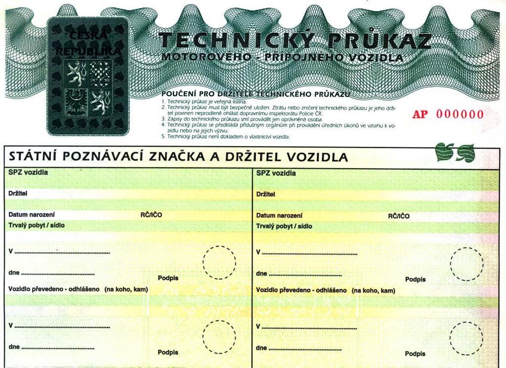 lístků (modrá a zelená) při různém úhlu pohledu.
