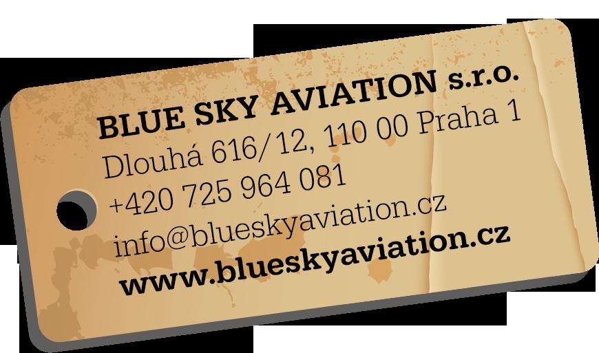 základě Prohlášení v souladu s nařízením Komise (EU) 965/2012 o letovém provozu. BLUE SKY AVIATION s.r.o je také oprávněná výcviková organizace CZ/ATO-043. Společnost BLUE SKY AVIATION s.r.o. je provozovatelem webové stránky BLUESKYADVENTURES.