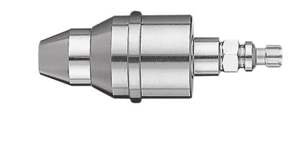 Použití jednotky Compact Air Drive II Rychlospojka AO/ASIF (511.750) Nasazení řezných nástrojů: Zasouvejte kroužek dopředu na nástavec a nástroj zcela zasuňte. Přitom jím mírně otáčejte.