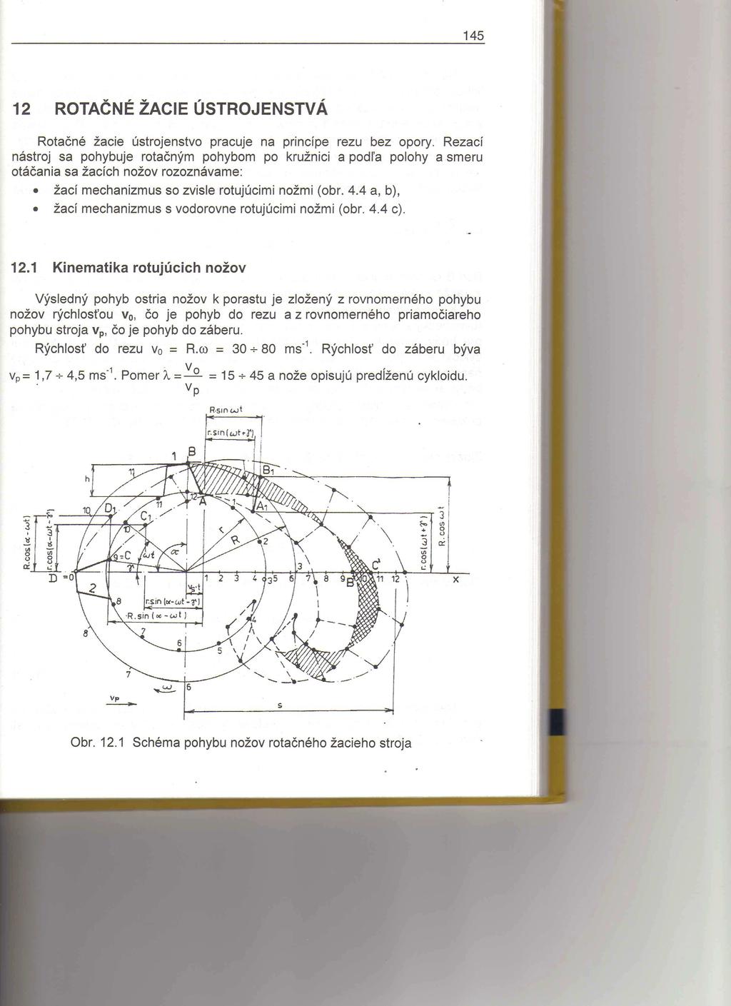 6.2 Diagram řezu rotačního žacího ústrojí Diagram řezu u rotačního ústrojí zobrazuje plochy přejeté aktivním ostřím eventuálně nepřejeté jako u diagramu s přímočarým vratným pohybem.