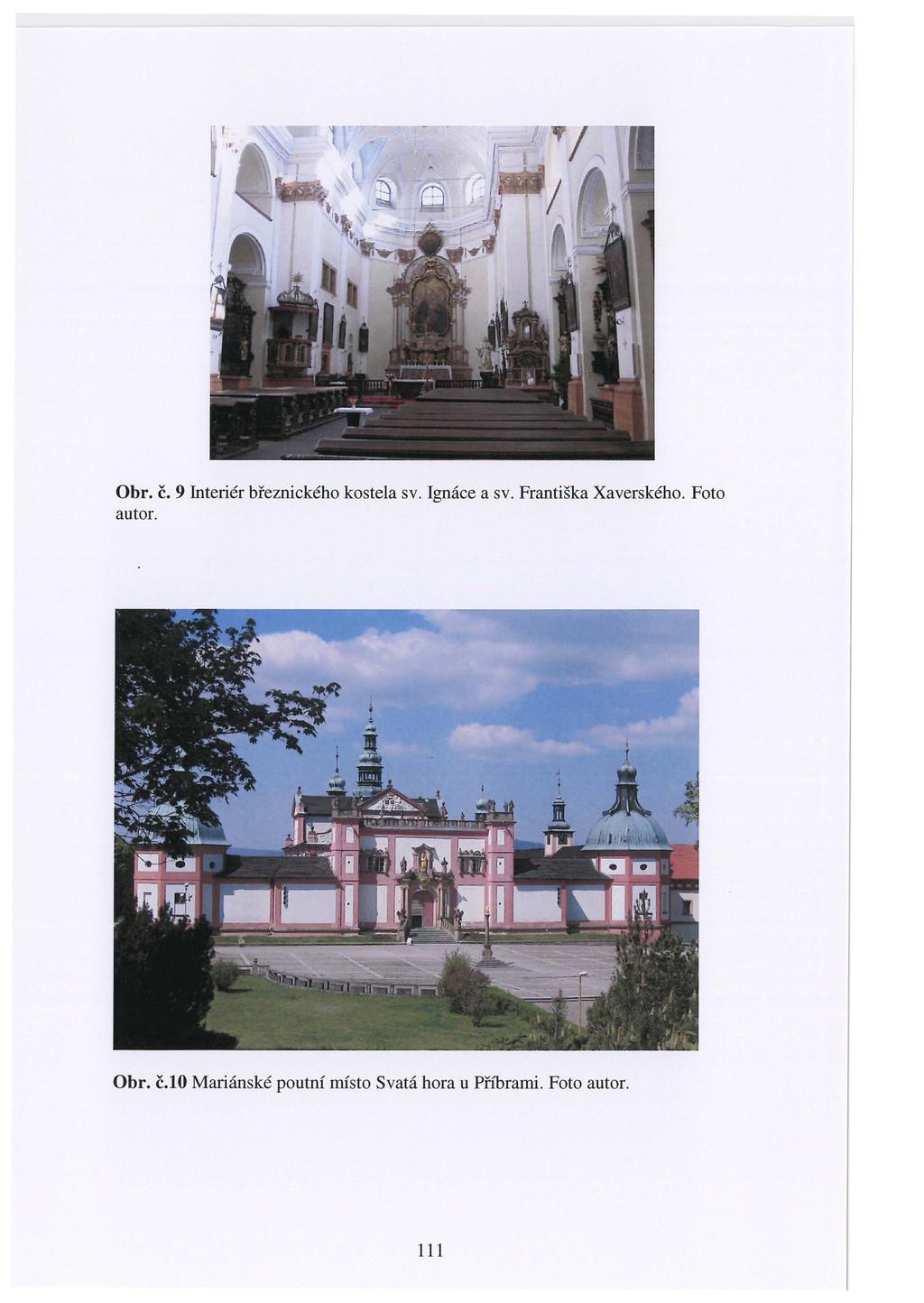 Obr. Č. 9 Interiér březnického kostela sv. Ignáce a sv. Františka Xaverského.