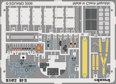 110 116 151 150 131 eduard PE - PHOTO ETCHED DETAIL PARTS X -Parts not for