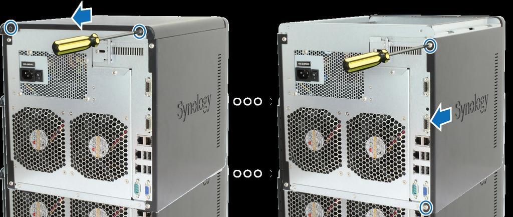 Přidání modulu paměti RAM do stanice DiskStation 1GB/2GB modul paměti RAM Synology byl navržen pro rozšíření paměti