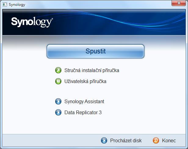 Kapitola Kapitola 3: Instalace systému DSM do stanice DiskStation 3 Z počítače v síti můžete nainstalovat systém DSM do stanice DiskStation provedením následujícího postupu.