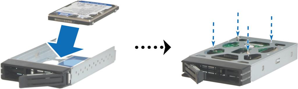 přihrádky, otočte přihrádku horní stranou dolů a potom upevněte disk