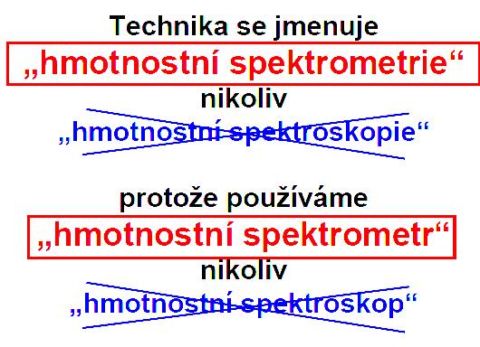 HMOTNOSTNÍ SPEKTROMETRIE Fyzikální principy: pohyb